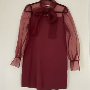 Zara bow tie mini dress